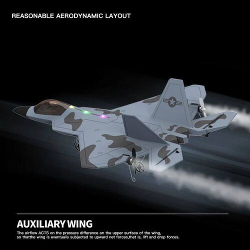 2024 New F22S 2.4G 4CH 3D6G RC Airplane Raptor F22 Warplane