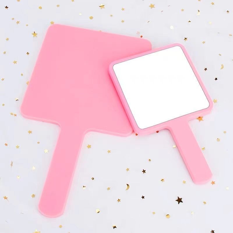 Large Handheld Makeup Mirror Simple Ins Style HighValue for图片
