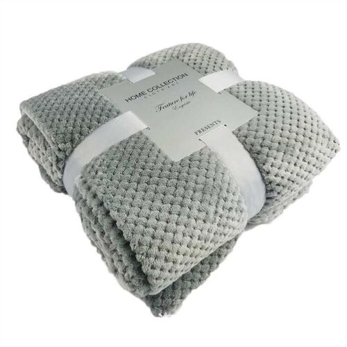 Flannel Fleece Sofa Throw Soft Travel Blanket Warm Bedspread