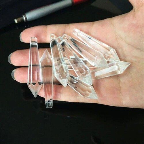 5Pcs Clear Glass Crystal Chandelier Lamp Prisms Point