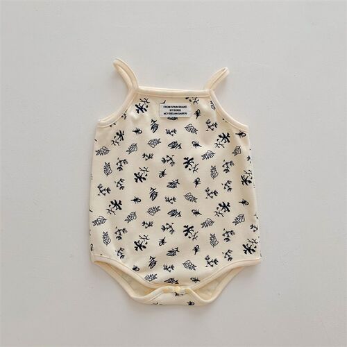 Baby Printed Plaid Romper Newborn Summer Thin Vest Triangle