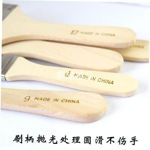 12pcs wooden oil painting brush acrylic brush paint brush