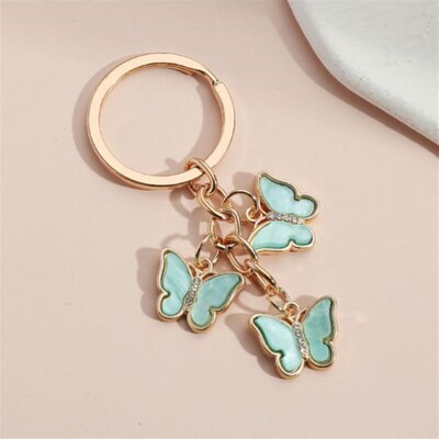 Colorful Enamel Butterfly Keychain Insects Car Key 钥匙扣