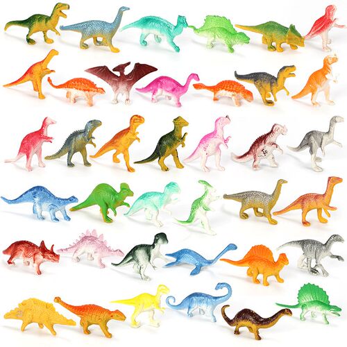 39pcs/lot Mini Dinosaur Model Childrens Educational Toys Sm