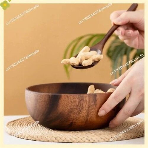 LDHL Wooden Salad Bowl Round Dessert Displays Serving Trays