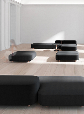 公司前台异形创意办公洽谈等候座谈区域商场学校接待区休闲区沙发