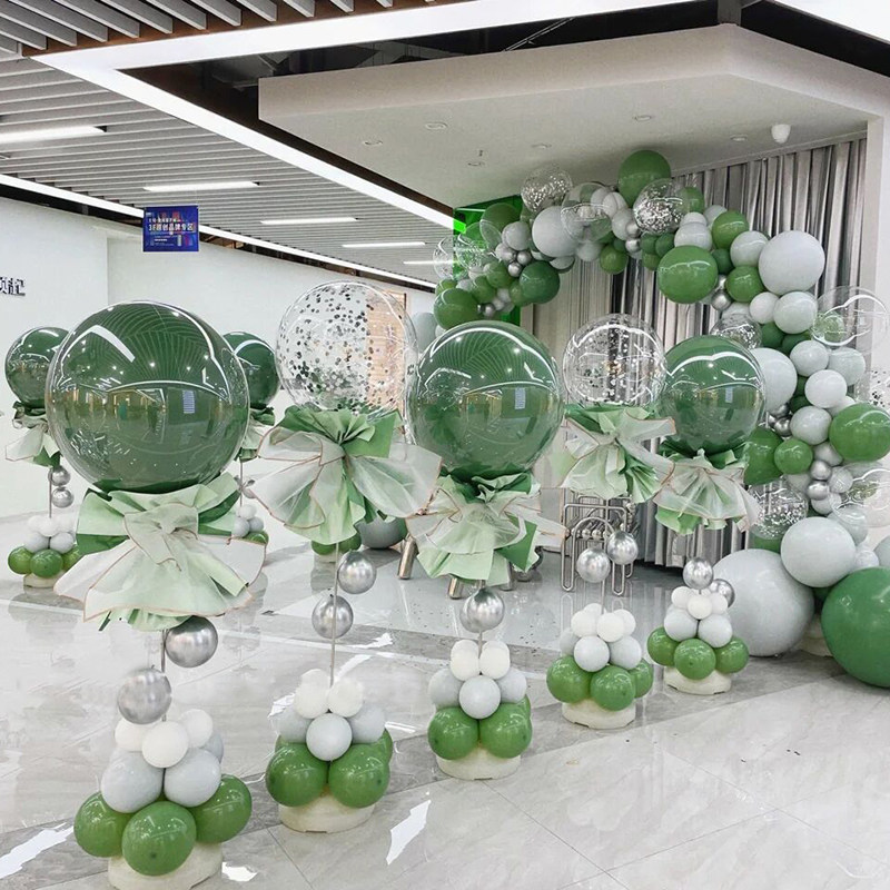 牛油果气球立柱汽车4s店商场店铺开业店庆国庆节活动装饰场景布置