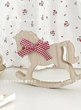 摆件家居饰品可爱木质桌面装饰品儿童房软装布置民宿玄关拍照道具