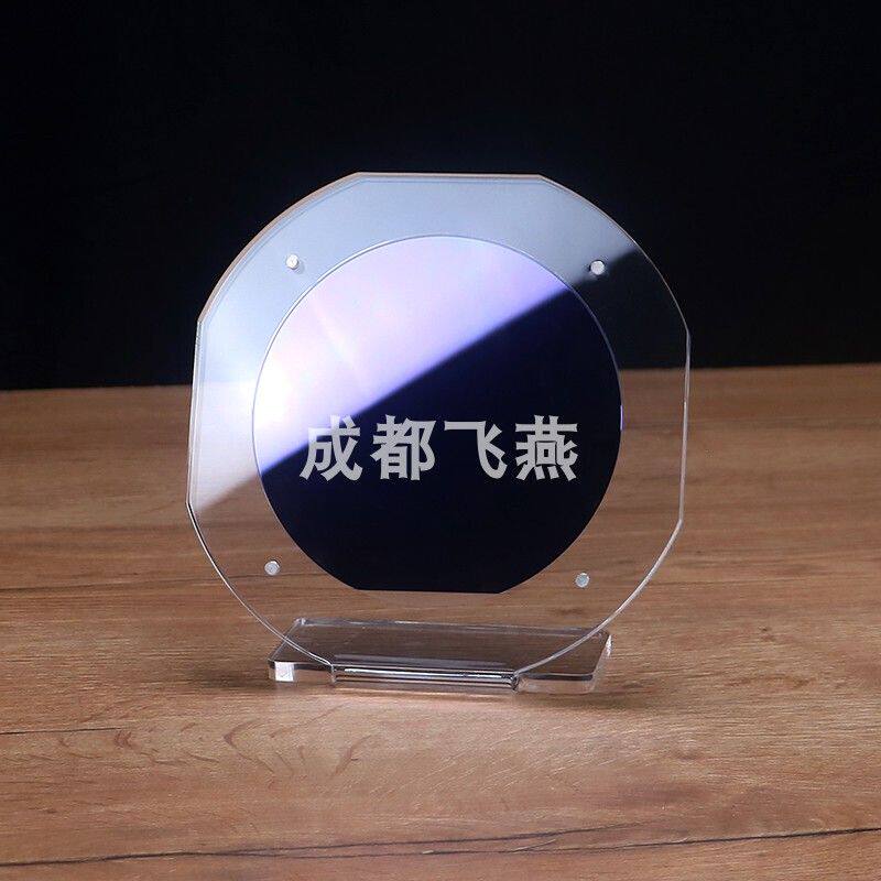 亚克力晶圆硅片展示架产品芯片硅片陈列架圆形物品晶片展示道具