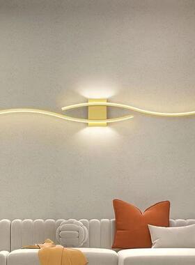 新款奢极简轻灯壁卧室床头简约客厅背景灯墙格栅77796壁灯过道走