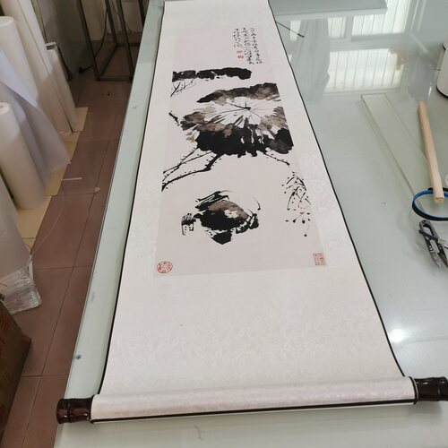 徐渭 黄甲图 复古书画水墨花卉竖幅国画艺术微喷仿古复制挂轴装饰
