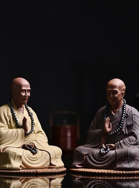 陶瓷李叔同弘一法师摆件中式家居书房工艺品人物装饰玄关创意摆设