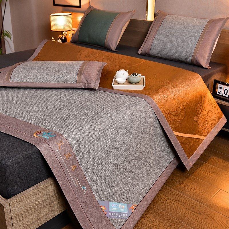 夏天印尼藤席三件天然艾草抗菌凉席面冰丝席可折叠宿舍空调席,床上用品,藤席,淘宝优惠券,粉丝福利购,淘宝优惠卷