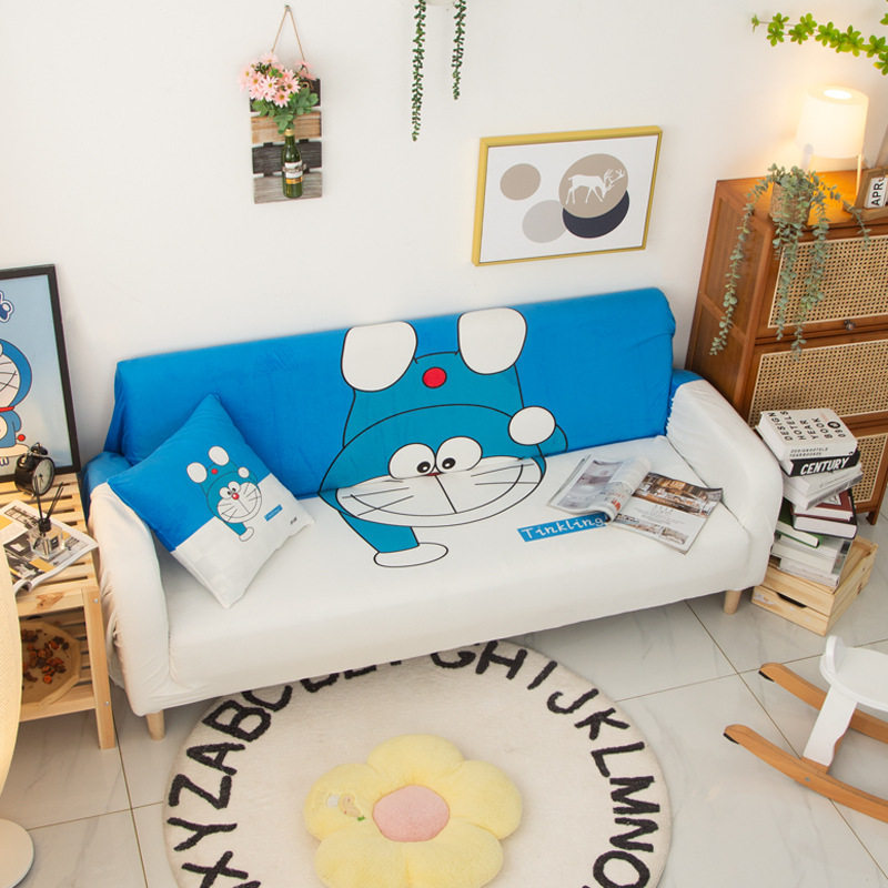 可爱日系卡通猫全包弹力沙发百搭保护罩防尘罩懒人卧室客厅布罩,居家布艺,沙发套,淘宝优惠券,粉丝福利购,淘宝优惠卷