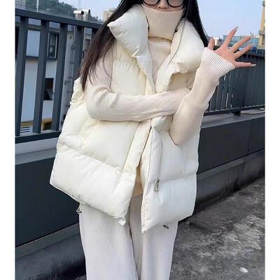 韩版立领羽绒棉服马甲女