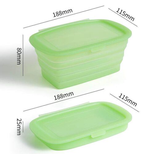 Collapsible Silicone Food Storage Box, Fresh Fruit and Veget