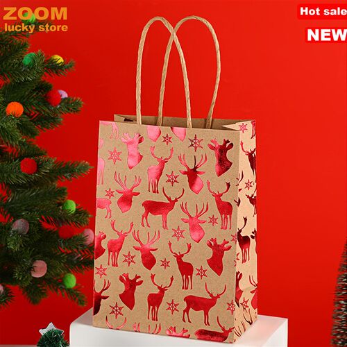 12pcs Christmas gift bags decoration,Small Paper Gift Bags