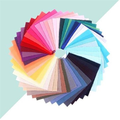 50 Pcs Color Fabric Patchwork Diy Accessories Set Cotton