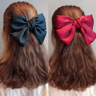 VKME Fashion Big Bow Hairpin Cute Red Barrette Pink Hair Cli