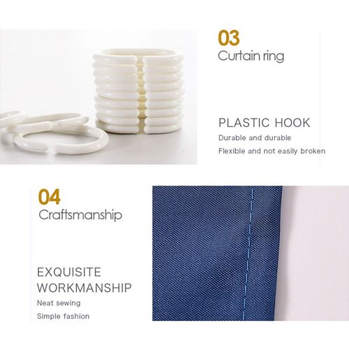White Shower Curtains Waterproof Thicken Bath Curtain Solid