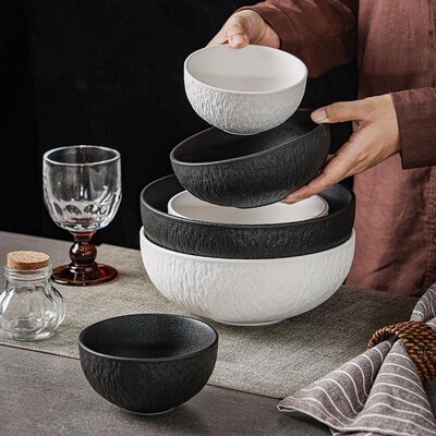 Ceramic white 8 soup bowl tableware 4.5 dining bowl
