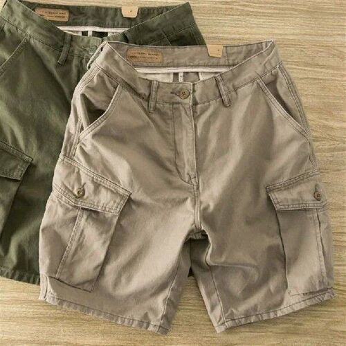 Summer New Mens Working Shorts Loose-Fit Straight-Leg