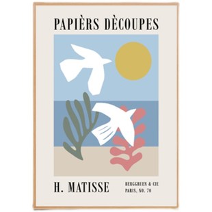 亨利马蒂斯现代艺术抽象线条人物海报和平鸽装饰画客厅餐厅三联画