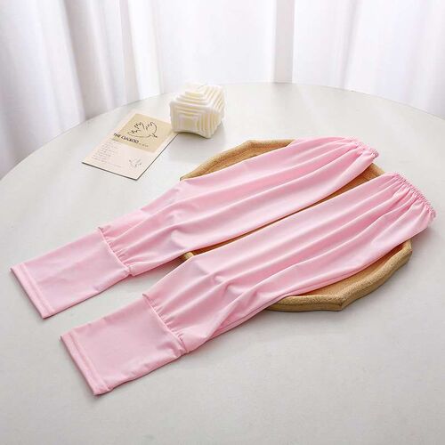 New Solid Color Ice Silk Sunscreen Sleeves Womens Summer Th
