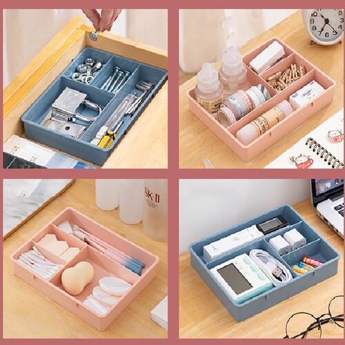 Desk Sundries Stationery Storage Box Desk Drawer Divider Bin