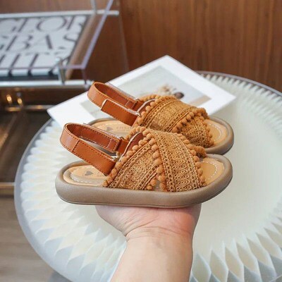 Girls Summer Beach Shoes Ethnic Style Kids Casual Sandals So