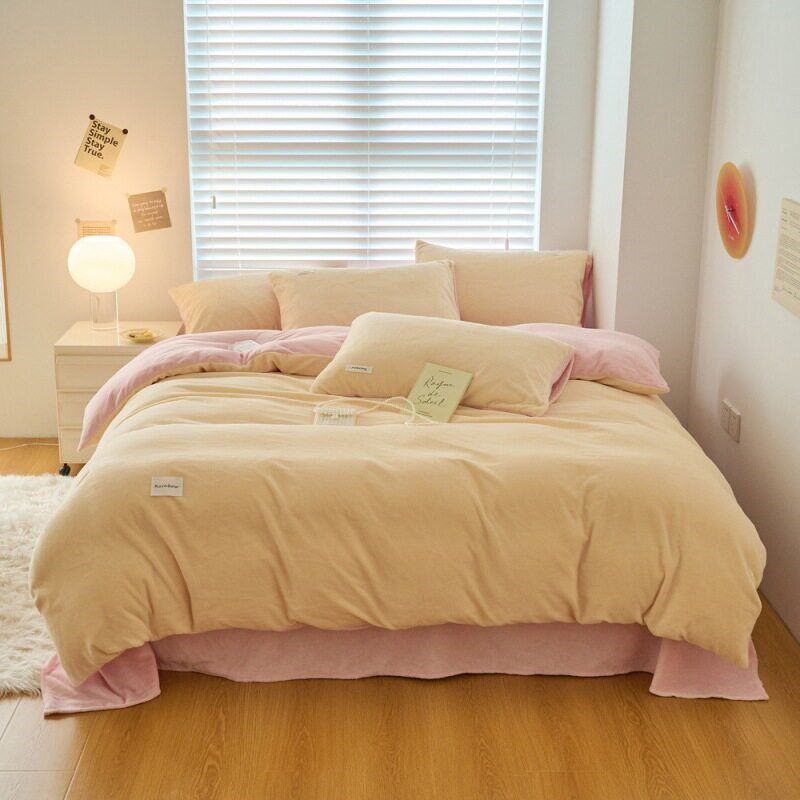2025ins Simple Warm Double Quilt ver Student Dormitory Famil