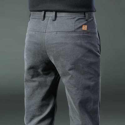 New Mens Casual Pants Spring an Autumn High-en Soli Color T