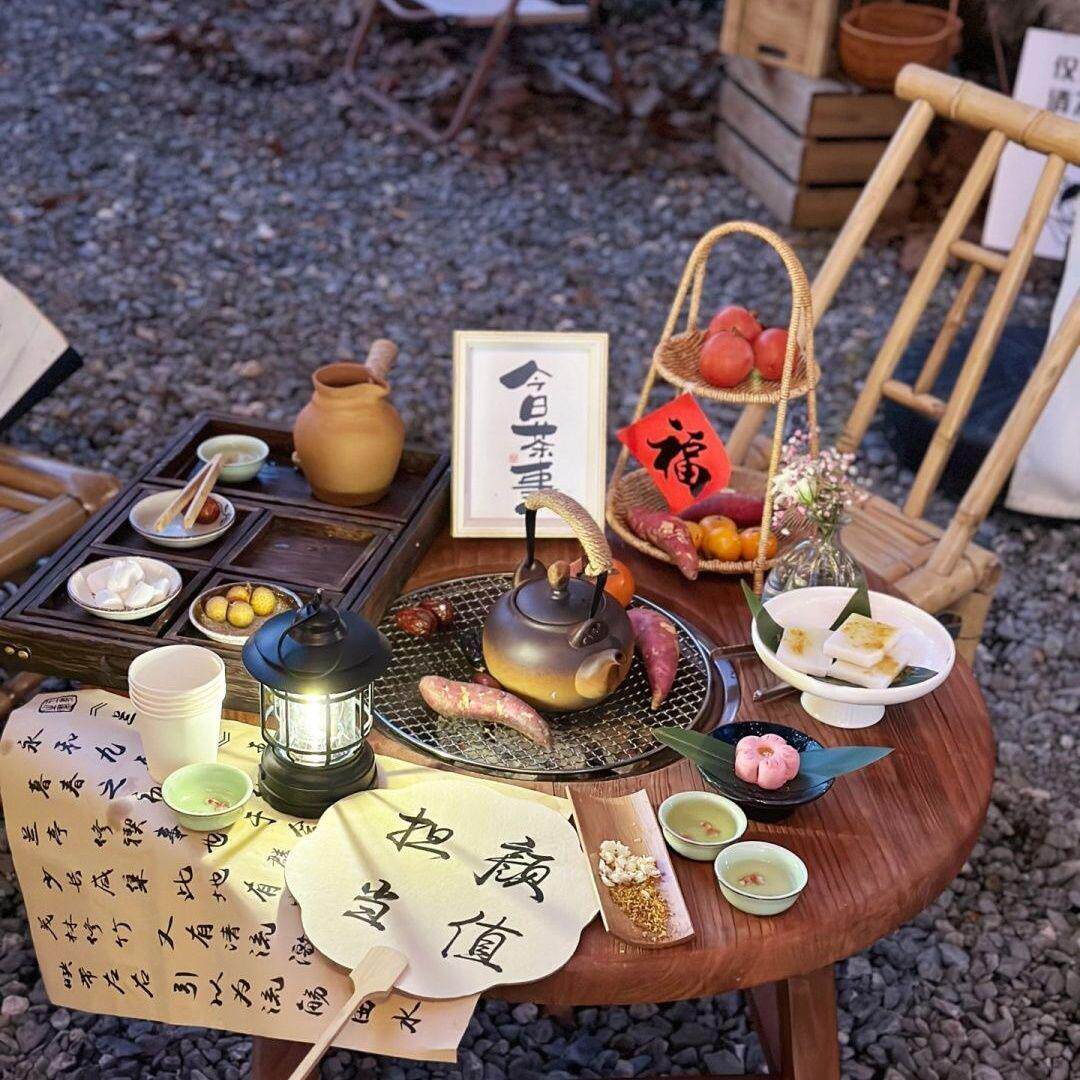 老榆木高档围炉煮茶冰茶全实木茶桌圆形煮茶火锅桌阳台家用,住宅家具,家用茶台/茶桌,淘宝优惠券,粉丝福利购,淘宝优惠卷