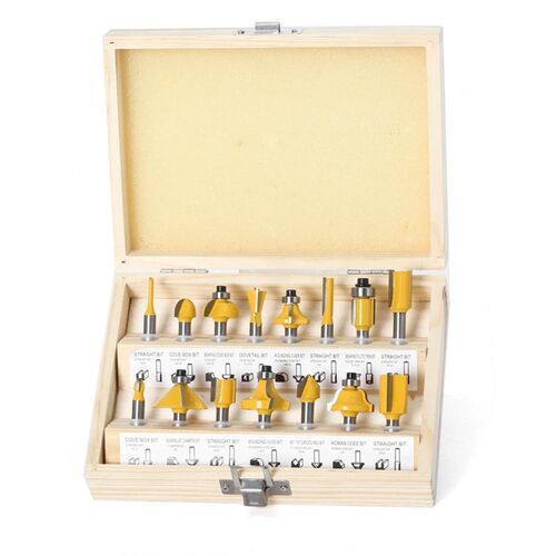 15pcs1/4inch Router Bit Set Trimming Straight Milling Cutter