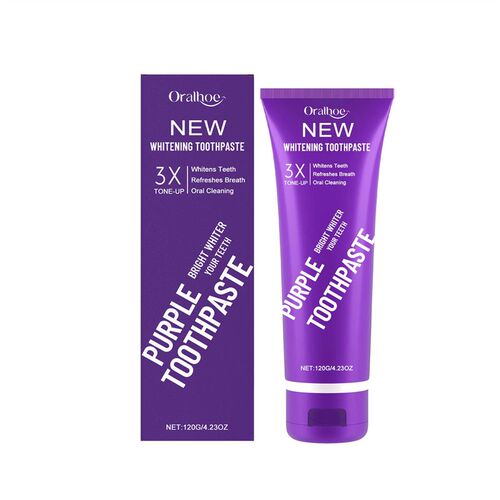 ORALHOE Purple Toothpaste for Daily Gentle Care, Stain and O