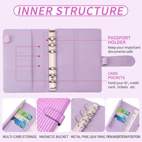 A6 budget binder money organizer loose leaf storage planner
