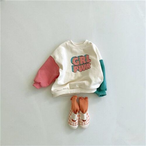 2022 New Autumn Baby Sweatshirt Set Fashion Letter Print Top