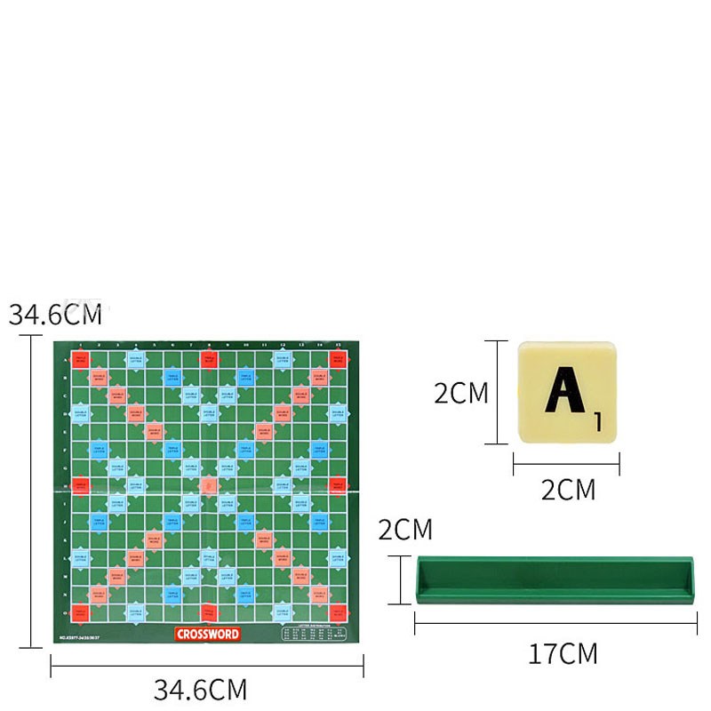 scramble game Crossword Board Educational Family toys拼单字 - 实物图