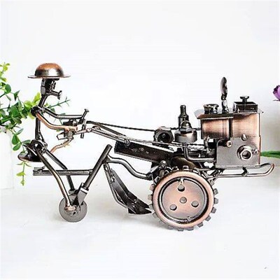 Wrought Iron Vintage Retro Iron Tractor Model metal craft