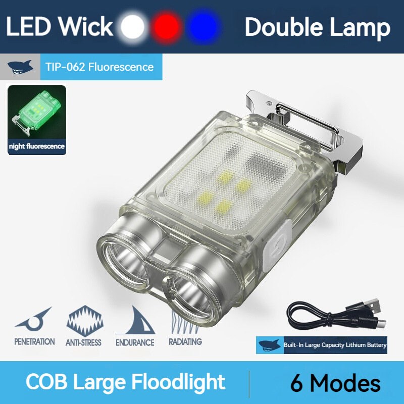 Mini Keychain Flashlight Rechargeable Work Light Lighting图片