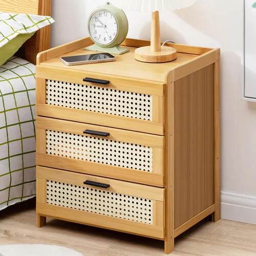Bedroom bedside table storage cabinet drawers nightstand end