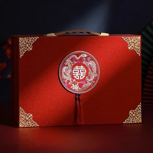 彩礼钱盒子订婚礼金盒提亲彩礼盒彩礼箱结婚聘礼盒装现金10万箱子