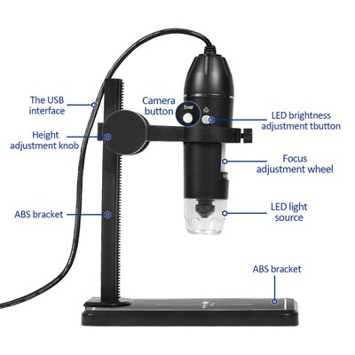 1600X Electronic Microscope Digital Microscope 3 in 1 USB Fo