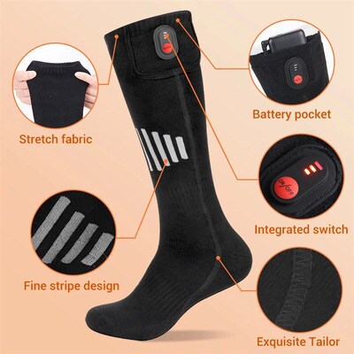 Winter Heated Socks Rechargeable Heating Socks for USB 5000m