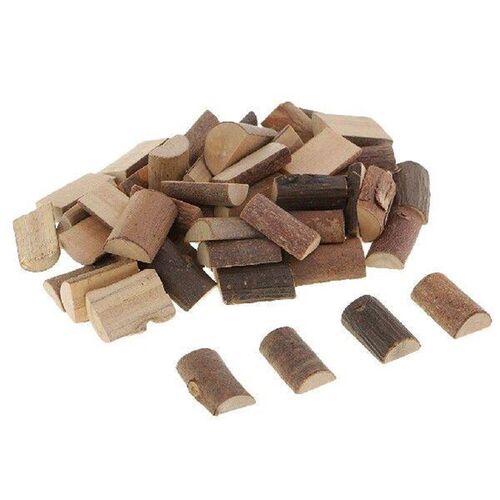 50 Packs Rustic Wood Half Cut Log Slices Bark Discs for DIY