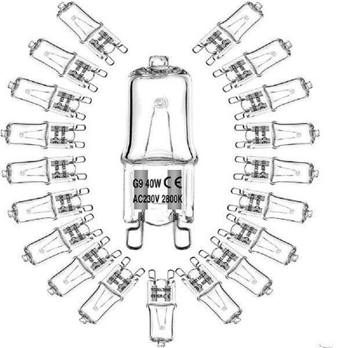 10pcs Quality G9 Halogen Light Bulbs 25W/40W/60W 220V