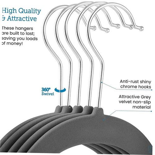 Non slip velvet clothes hanger dress Coat Hanger holder rack