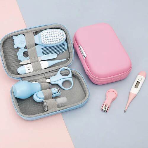 8PCS Baby Healthcare and Grooming Kit Baby Safety Set with