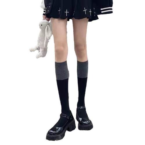 Spliced Overtheknee Socks JK Girl Warm Long Tube Socks Lolit