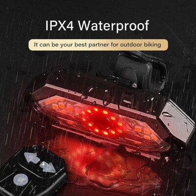 Remote Controlled Turn Signal Tail Light Usb Rechargeable Mo